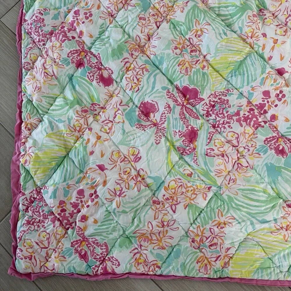 Lilly Pulitzer x Pottery Barn Teen Orchid Reversible Quilt Full / Queen